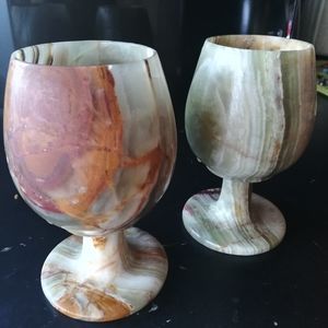 Set of Two Stone Goblets